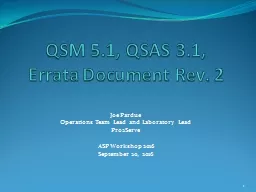 QSM 5.1, QSAS 3.1,