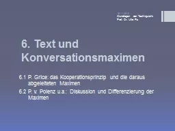 6 . Text und Konversationsmaximen