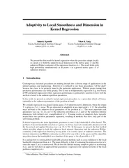 Adaptivity to Local Smoothness and Dimension in Kernel
