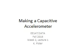 Making a Capacitive Accelerometer