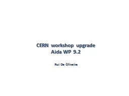 CERN workshop upgrade