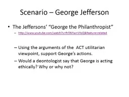 Scenario – George Jefferson
