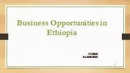 1 Business Opportunities