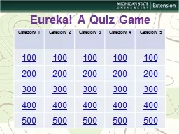 Eureka! A Quiz Game