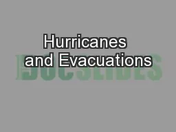 Hurricanes and Evacuations