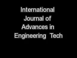 International Journal of Advances in Engineering  Tech