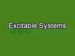 Excitable Systems