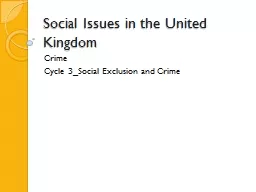 Social Issues in the United Kingdom