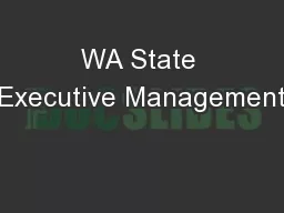WA State Executive Management
