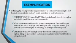 Exemplification
