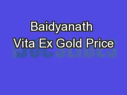 Baidyanath Vita Ex Gold Price