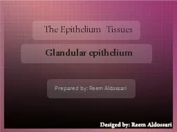 The Epithelium Tissues