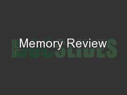 Memory Review