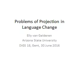 Problems of Projection in Language Change