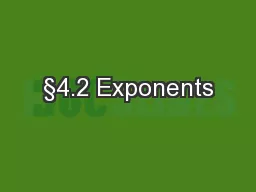 §4.2 Exponents