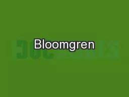 Bloomgren