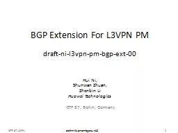 BGP Extension For L3VPN PM