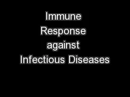 Immune Response against Infectious Diseases