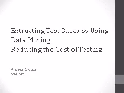 Extracting Test Cases by Using Data