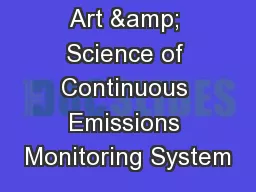 Art & Science of Continuous Emissions Monitoring System