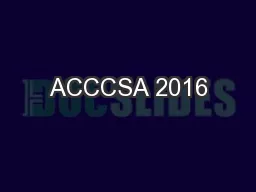 ACCCSA 2016