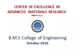 CENTER OF EXCELLENCE IN ADVANCED MATERIALS