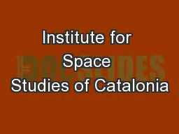 Institute for Space Studies of Catalonia