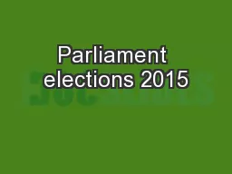 Parliament elections 2015