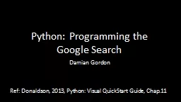 Python: Programming the Google Search