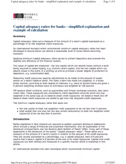 Capital adequacy ratios for banks simplified explanati