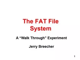 1 The FAT File System