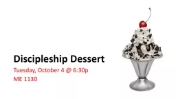 Discipleship Dessert