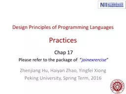 Design Principles of Programming Languages