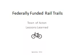 Federally Funded Rail Trails