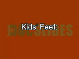 Kids’ Feet: