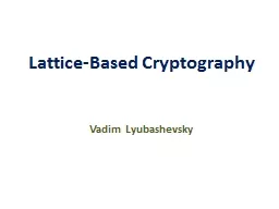 Lattice-Based Cryptography