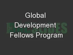 Global Development Fellows Program