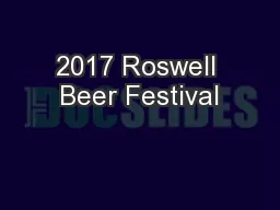 2017 Roswell Beer Festival