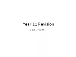 Year 11 Revision