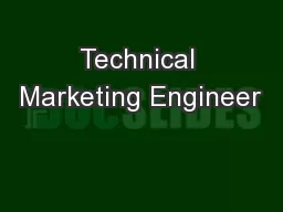 Technical Marketing Engineer