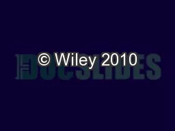 © Wiley 2010
