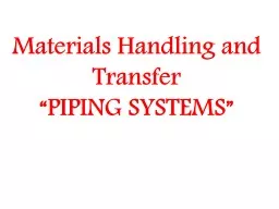 Materials Handling and Transfer