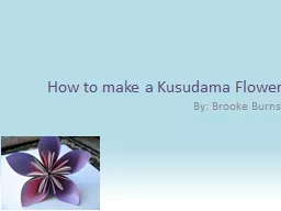 How to make a Kusudama Flower