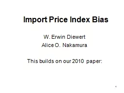 1 Import Price Index Bias