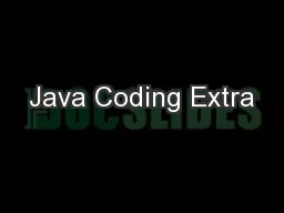 Java Coding Extra