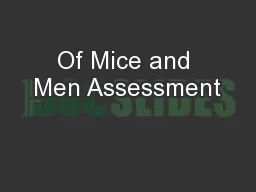 Of Mice and Men Assessment