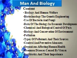 Man And Biology