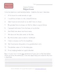 Grammar Worksheets  Copyright KidsLearningStation