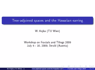 Treeadjoined spaces and the Hawaiian earring W