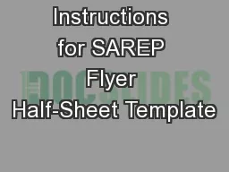 Instructions for SAREP Flyer Half-Sheet Template